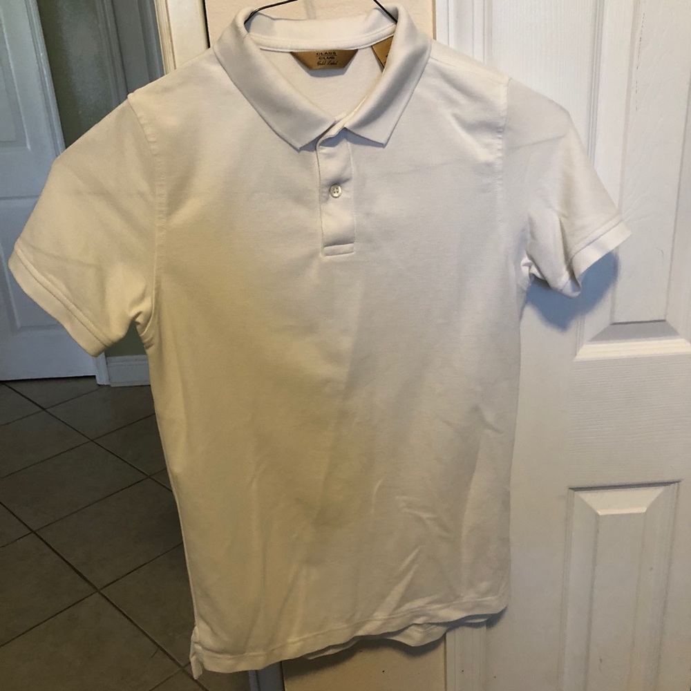 Class Club Gold white collared polo shirt